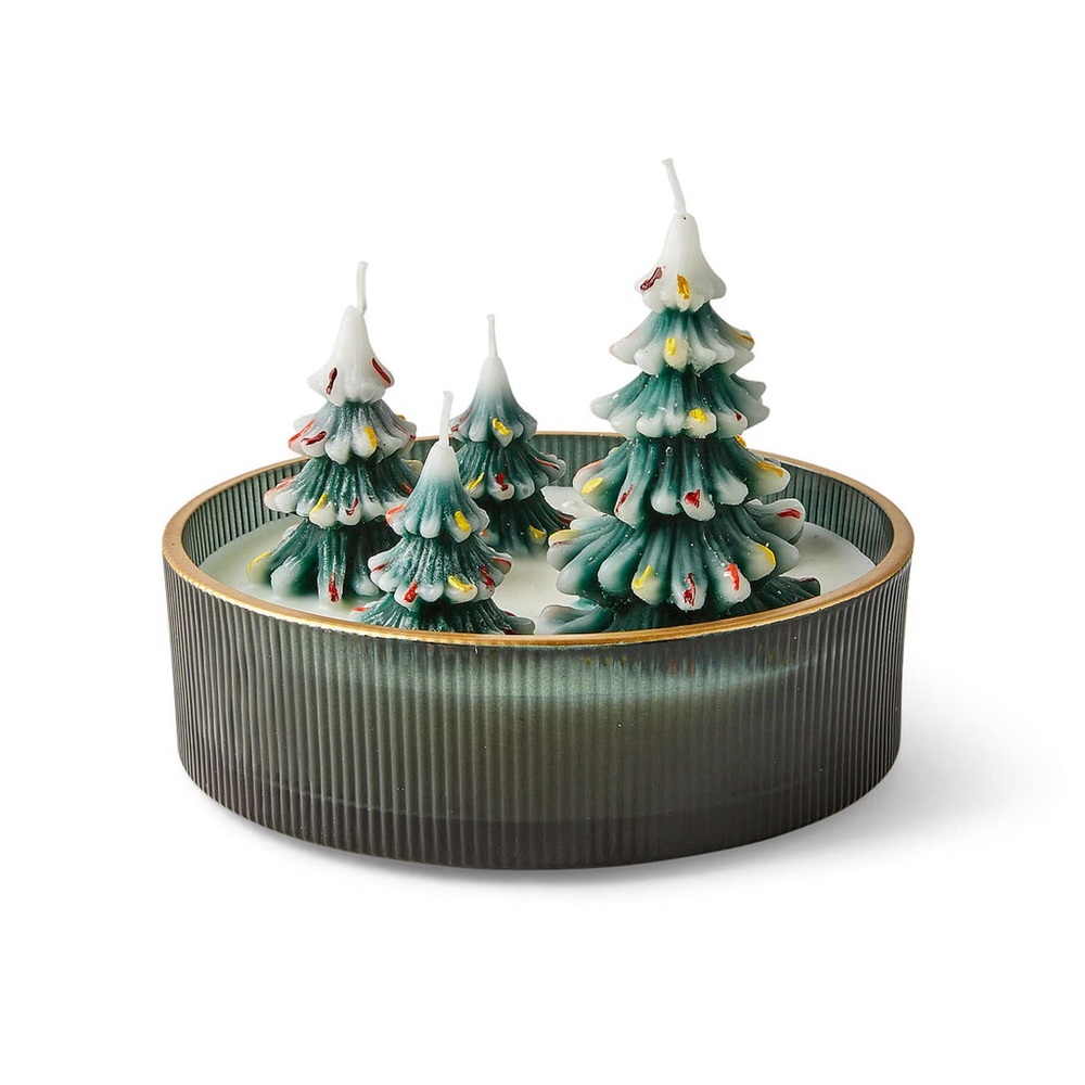 Holiday Tree Candle Set - Green